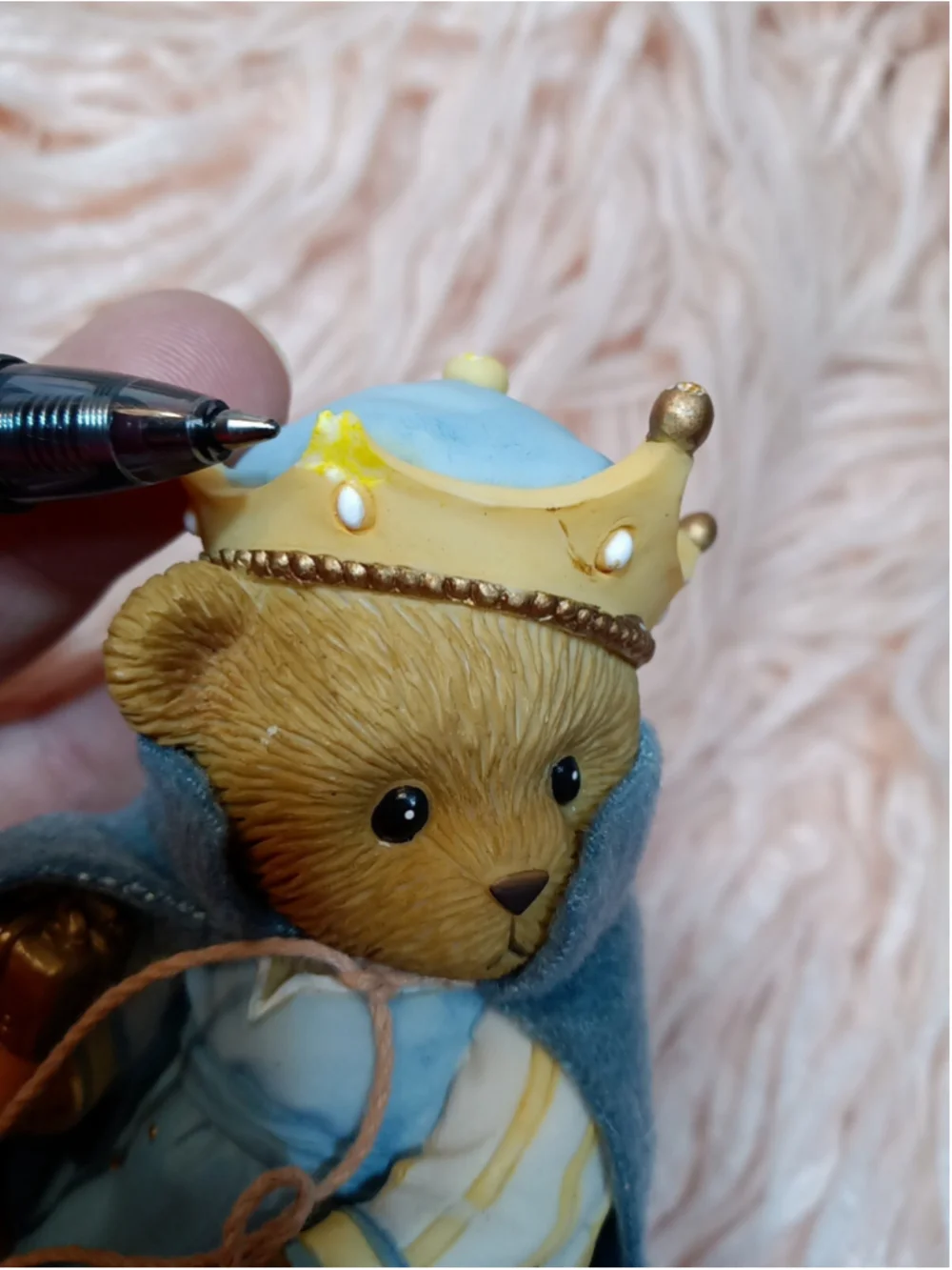 Cherished Teddies Wiseman on Camel The Crown Is Chipped On Bear Please See Photo